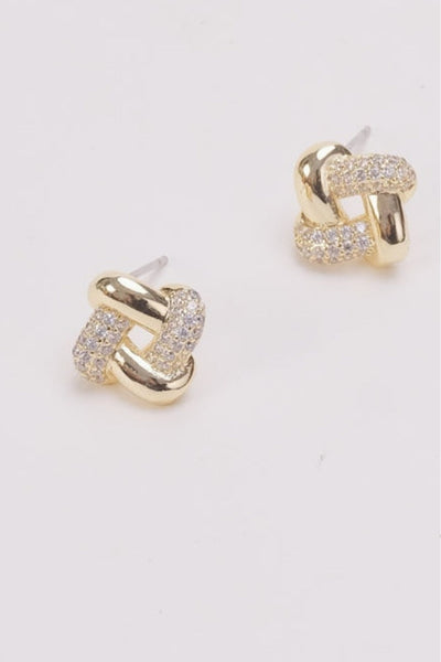 Carraig Donn Gold Square Knot Earrings