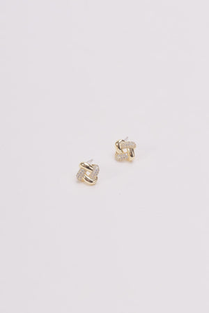 Gold Square Knot Earrings