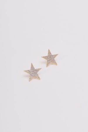 Gold Star Stud Earrings