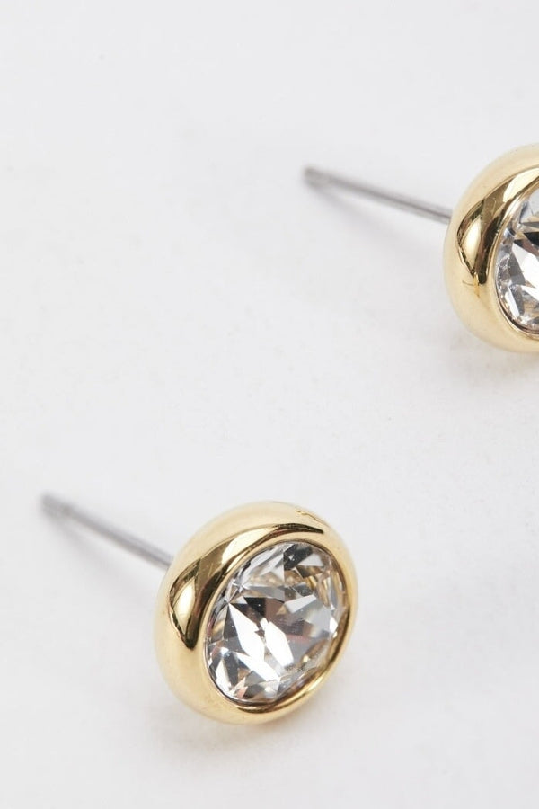 Carraig Donn Gold Swarovski Crystal Stud Earrings