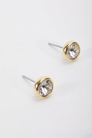 Gold Swarovski Crystal Stud Earrings