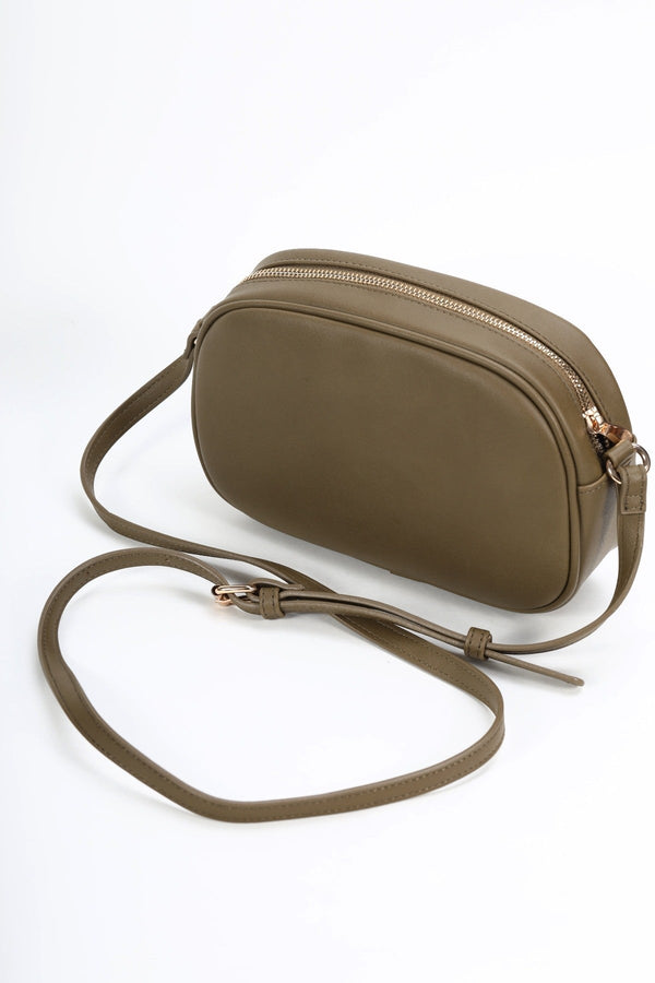 Carraig Donn Green Colour Panel Crossbody Bag