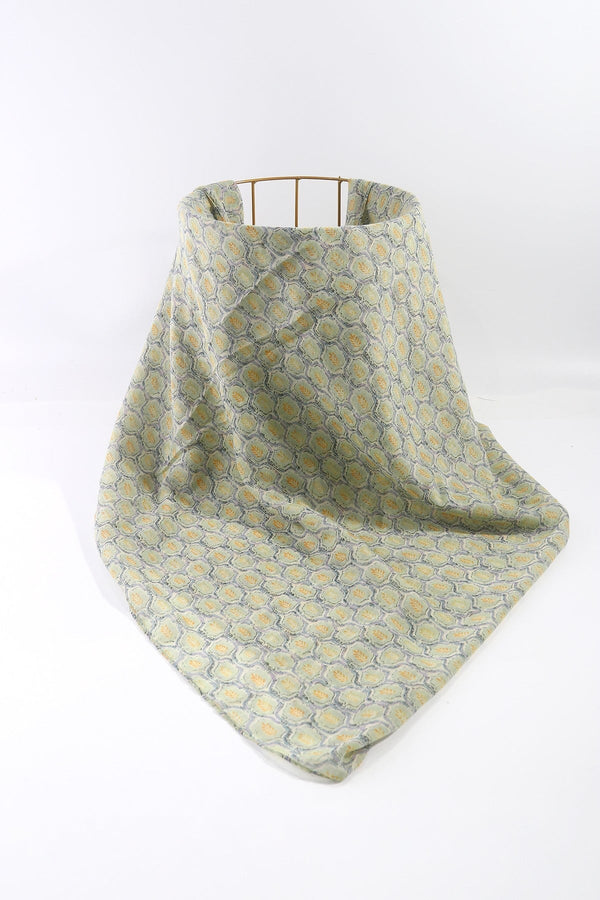 Carraig Donn Green Geometric Print Scarf