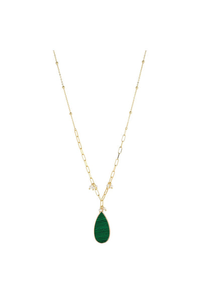 Carraig Donn Green Malachite Long Necklace