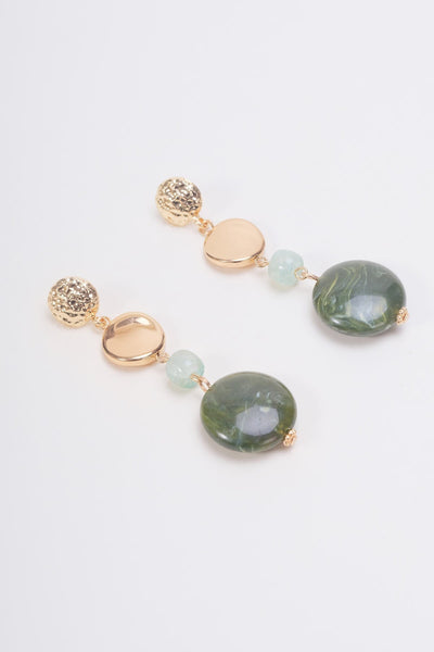 Carraig Donn Green Stone Drop Earrings