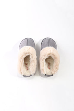 Carraig Donn Grey Faux Suede Mule Slipper