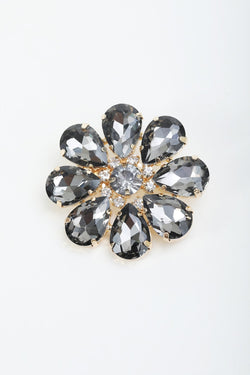 Carraig Donn Grey Flower Brooch