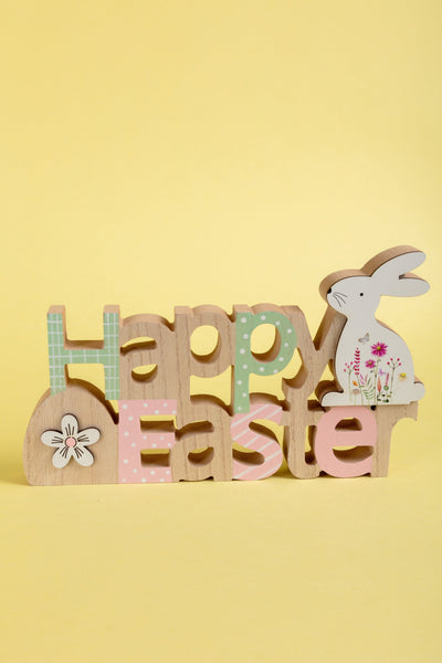 Carraig Donn Happy Easter Plaque with Bunny Design