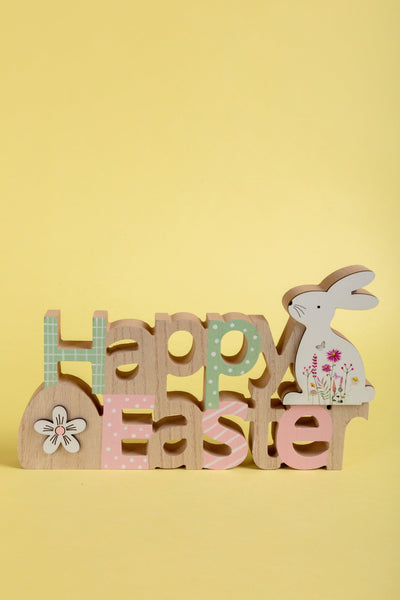 Carraig Donn Happy Easter Plaque with Bunny Design