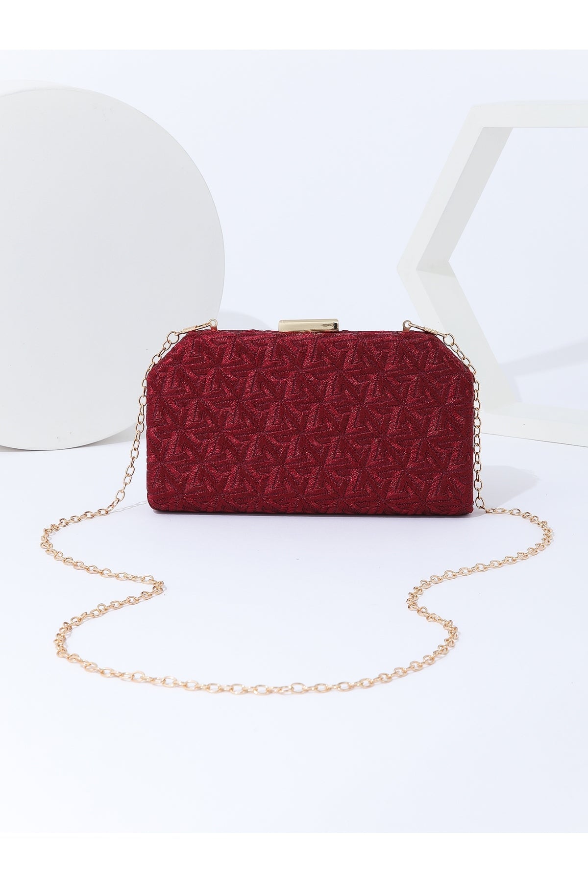 Maroon best sale evening bag