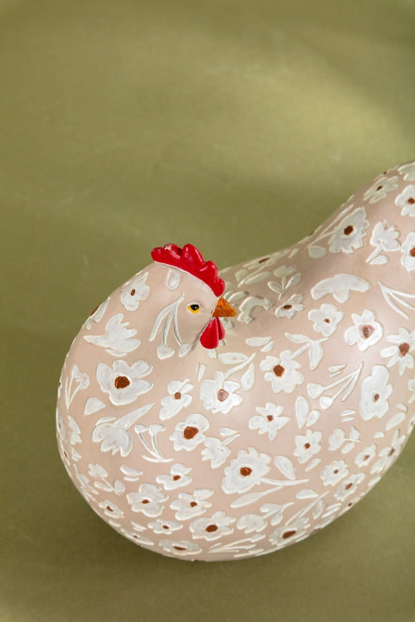 Carraig Donn Hen Floral Ornament