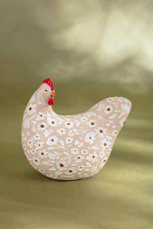 Floral Hen Ornament