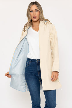 Carraig Donn Hooded Soft Shell Rain Jacket in Cream