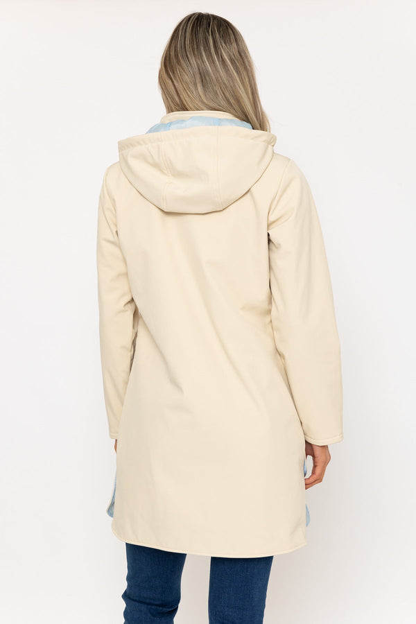 Carraig Donn Hooded Soft Shell Rain Jacket in Cream