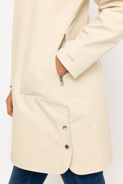 Carraig Donn Hooded Soft Shell Rain Jacket in Cream