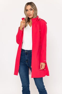 Carraig Donn Hooded Soft Shell Rain Jacket in Pink