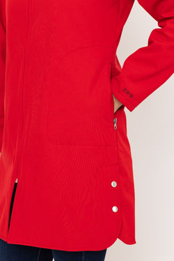 Carraig Donn Hooded Soft Shell Rain Jacket in Red