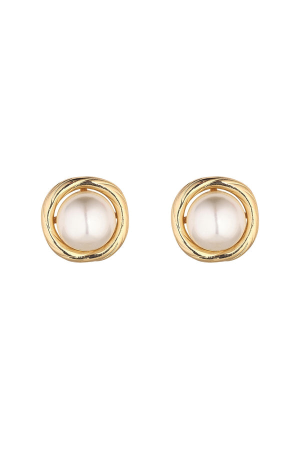 Carraig Donn Jada Faux Pearl Stud Earrings