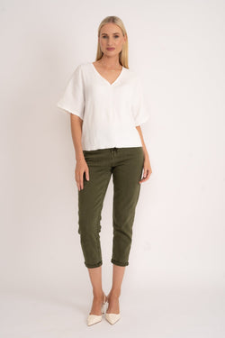 Carraig Donn Khaki High Waisted Mom Jeans