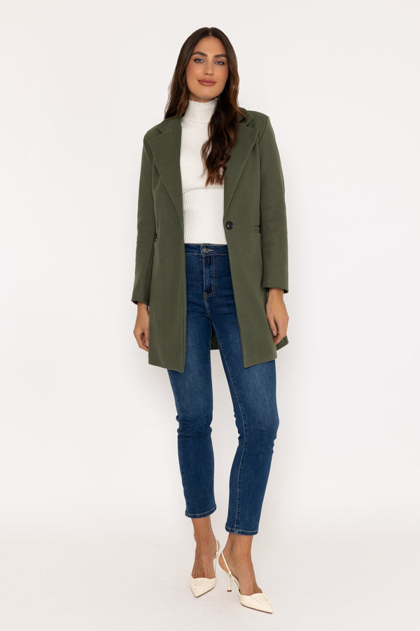 Carraig Donn Khaki One Button Coat