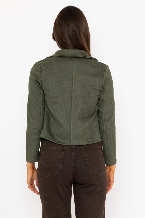 Carraig Donn Khaki Suede Cover Up Jacket