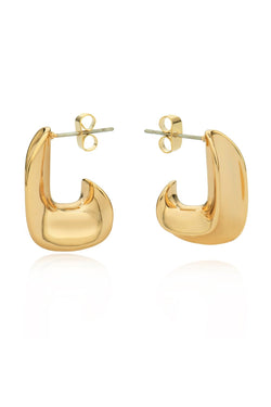 Carraig Donn L Shaped Gold Hoop Earrings