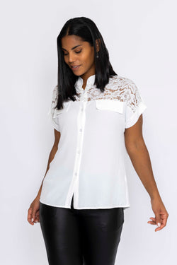 Time and Tru Women's Lace Inset Top with Long Sleeves, Sizes XS