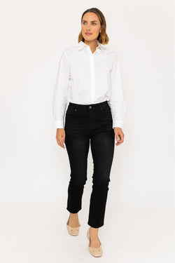 Carraig Donn Lana Straight Leg Jeans in Black