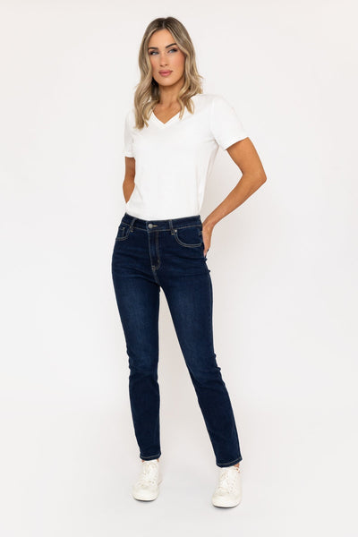 Carraig Donn Lana Straight Leg Jeans in Indigo