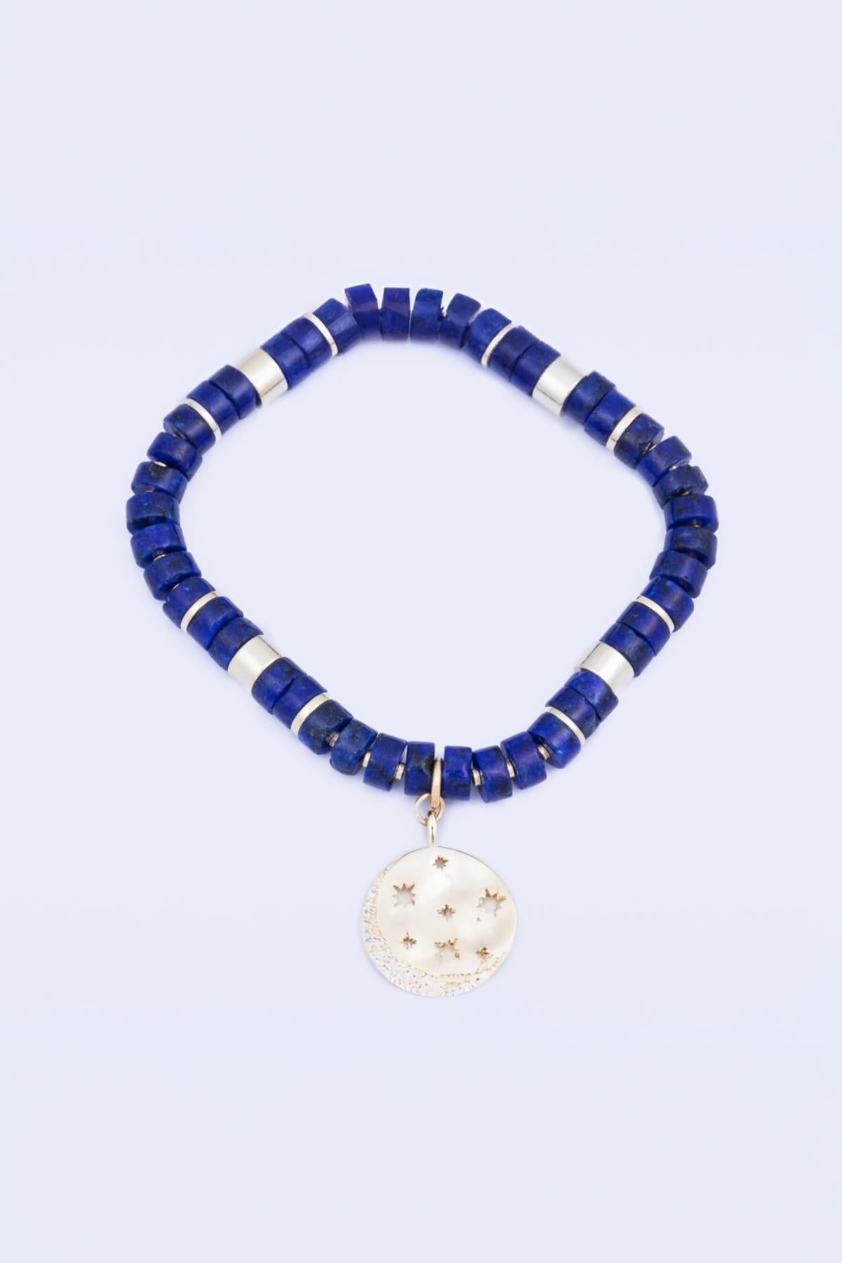 Blue bead bracelet store