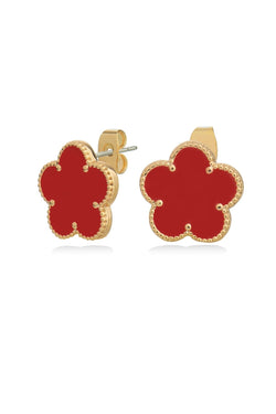 Carraig Donn Le Fleur Collection Red Earrings