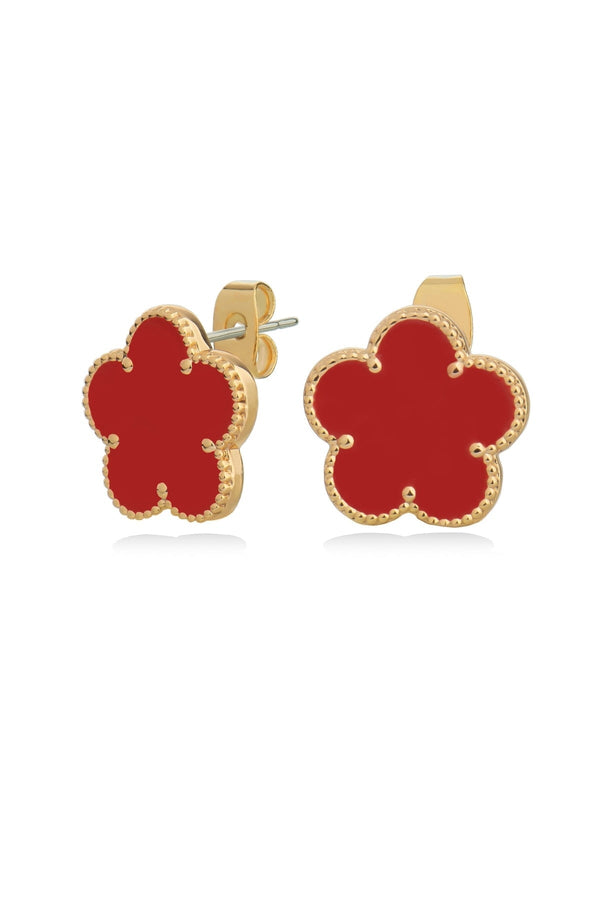 Carraig Donn Le Fleur Collection Red Earrings