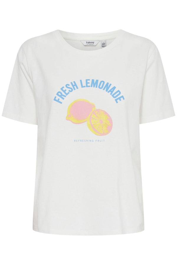 Carraig Donn Lemonade Printed White Cotton T-Shirt