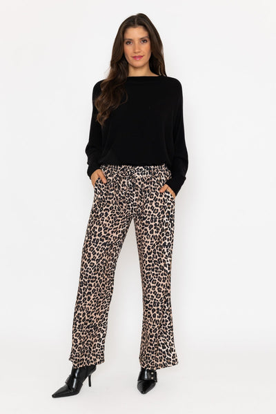 Carraig Donn Leopard Print Scuba Trousers