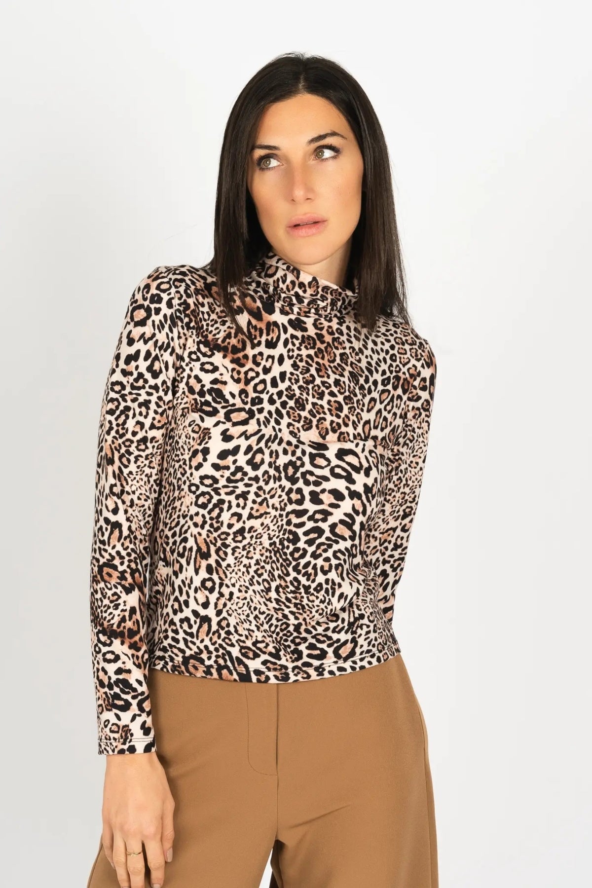 Leopard Print Soft Touch Long Sleeve Top