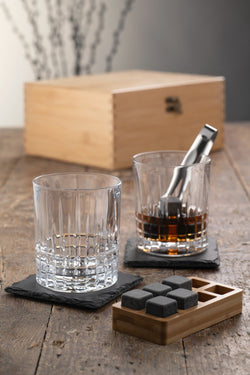 Carraig Donn Liffey Wooden Boxed Whiskey Set