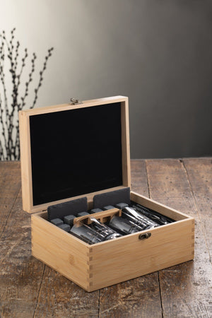 Liffey Wooden Boxed Whiskey Set