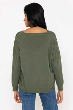 Carraig Donn Limoncello Khaki Knit Jumper