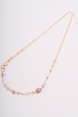 Carraig Donn Long Gold Link & Topaz Stone Necklace