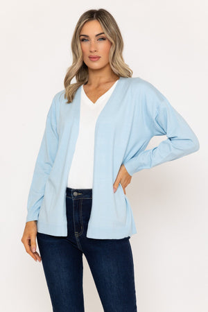 Long Line Cardigan in Light Blue