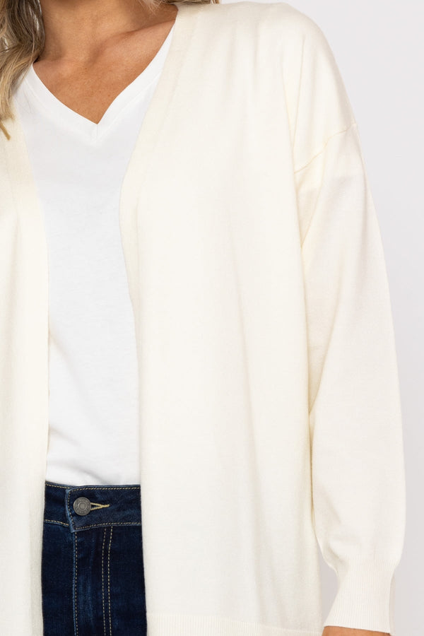 Carraig Donn Long Line Cardigan Ivory