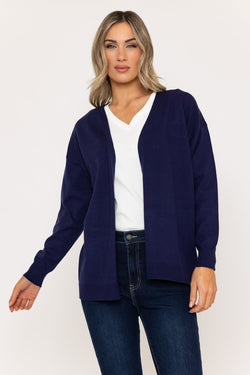 Carraig Donn Long Line Cardigan Navy