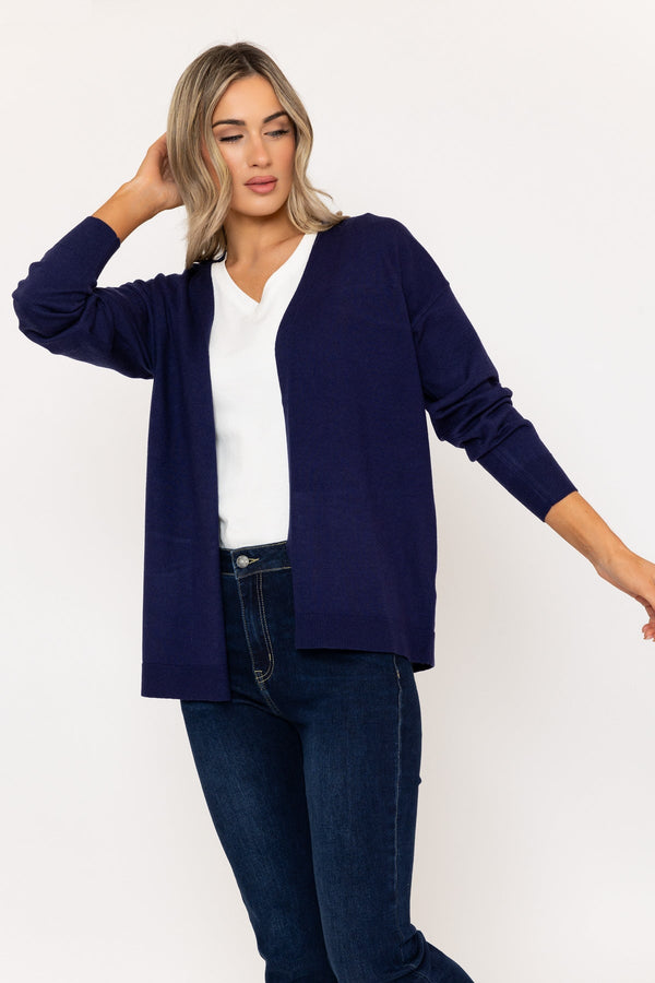 Carraig Donn Long Line Cardigan Navy