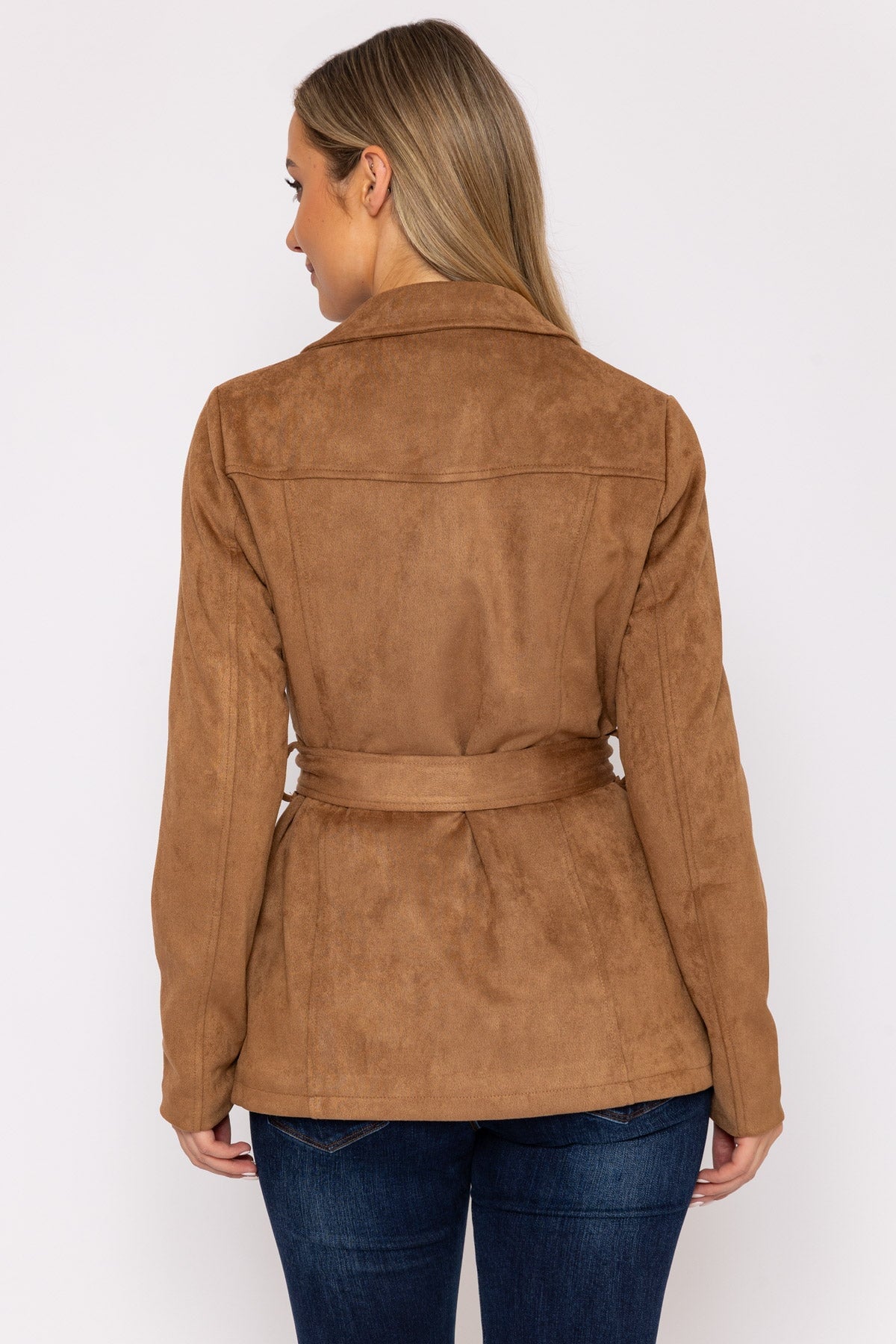 Longline suede deals biker jacket