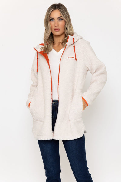 Carraig Donn Longline Teddy Fleece in Cream