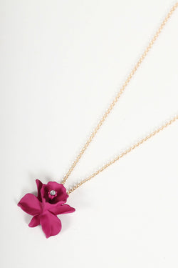 Carraig Donn Magenta Pink Flower Pendant Necklace