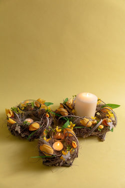 Carraig Donn Medium Yellow Tulip Easter Tealight Holder