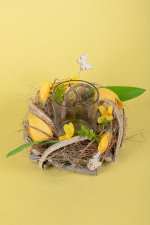 Medium Yellow Tulip Easter Tealight Holder