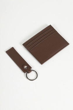 Carraig Donn Men's Brown Card Holder & Key Ring Gift Set