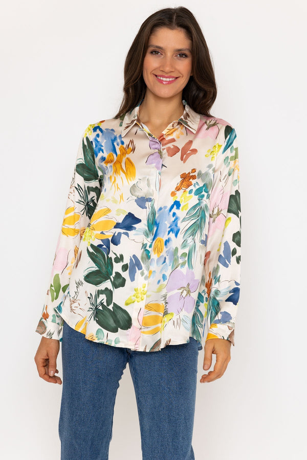 Carraig Donn Multi Coloured Sateen Print Shirt